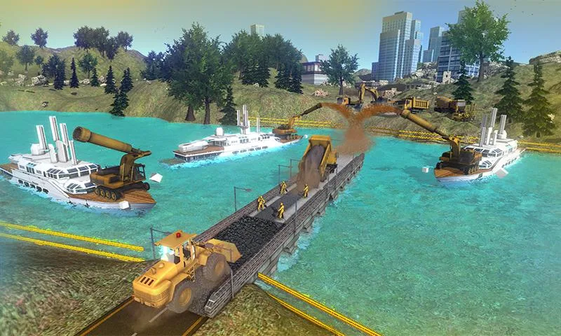 Road River Bridge Construction